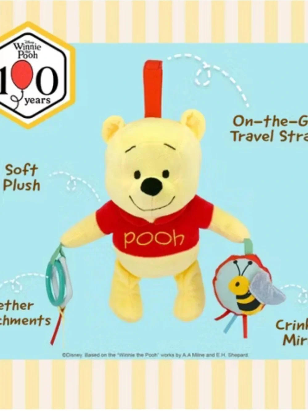 Disney Yellow Winnie the Pooh Baby Pajama Set with Hat, Slippers & Plush
